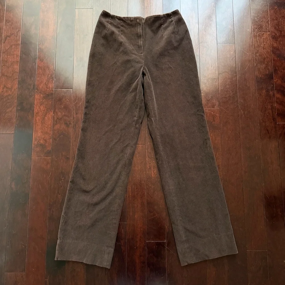 Piazza Sempion Sophia Brown Corduroy Pants Size IT 42 Women’s 6/8 Straight Leg - Picture 1 of 8